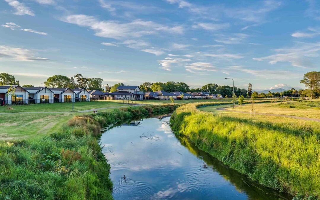 Silver Stream winding through Silverstream subdivision