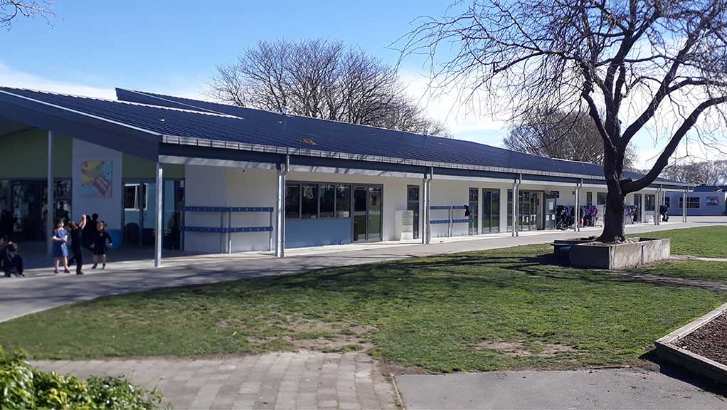 Exterior of a building at Kaiapoi Borough School