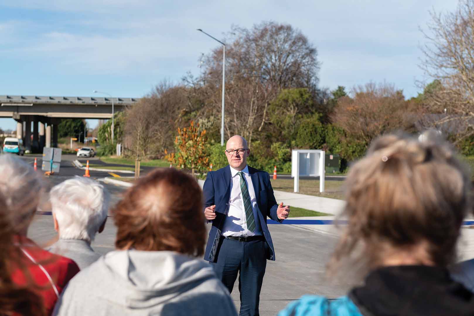 an MP speaking at the opening of Silverstream Boulevard
