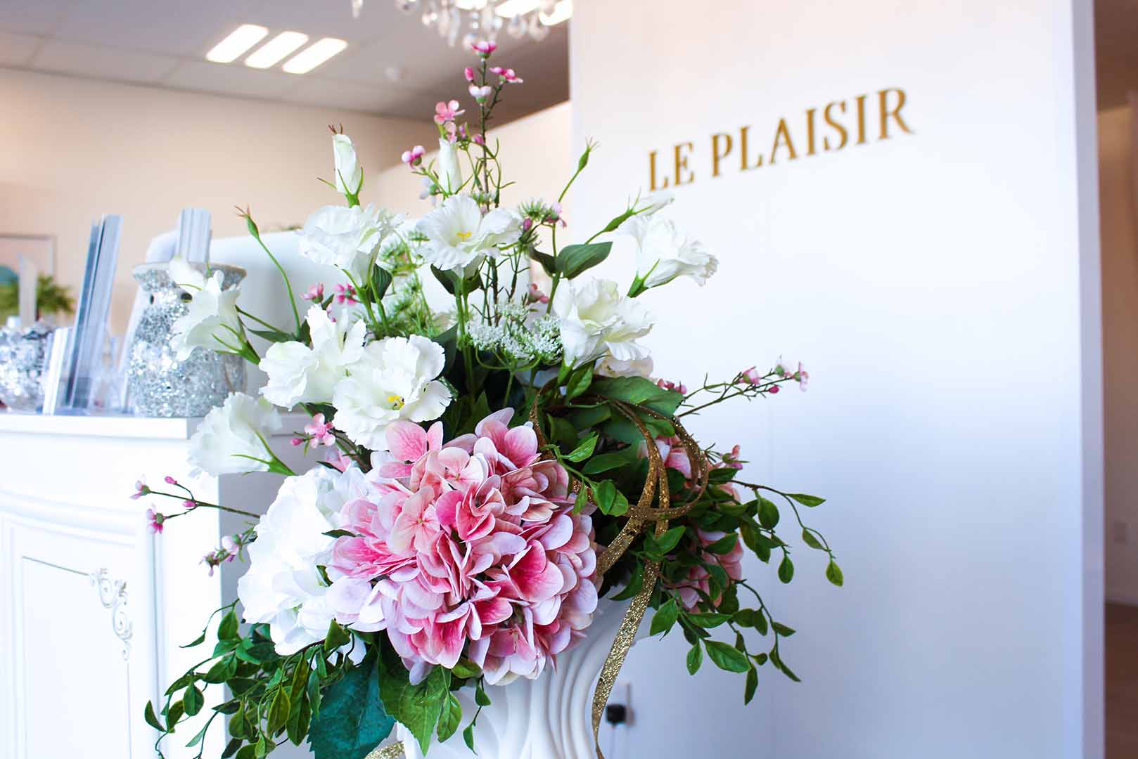 Flower display at Le Plaisir