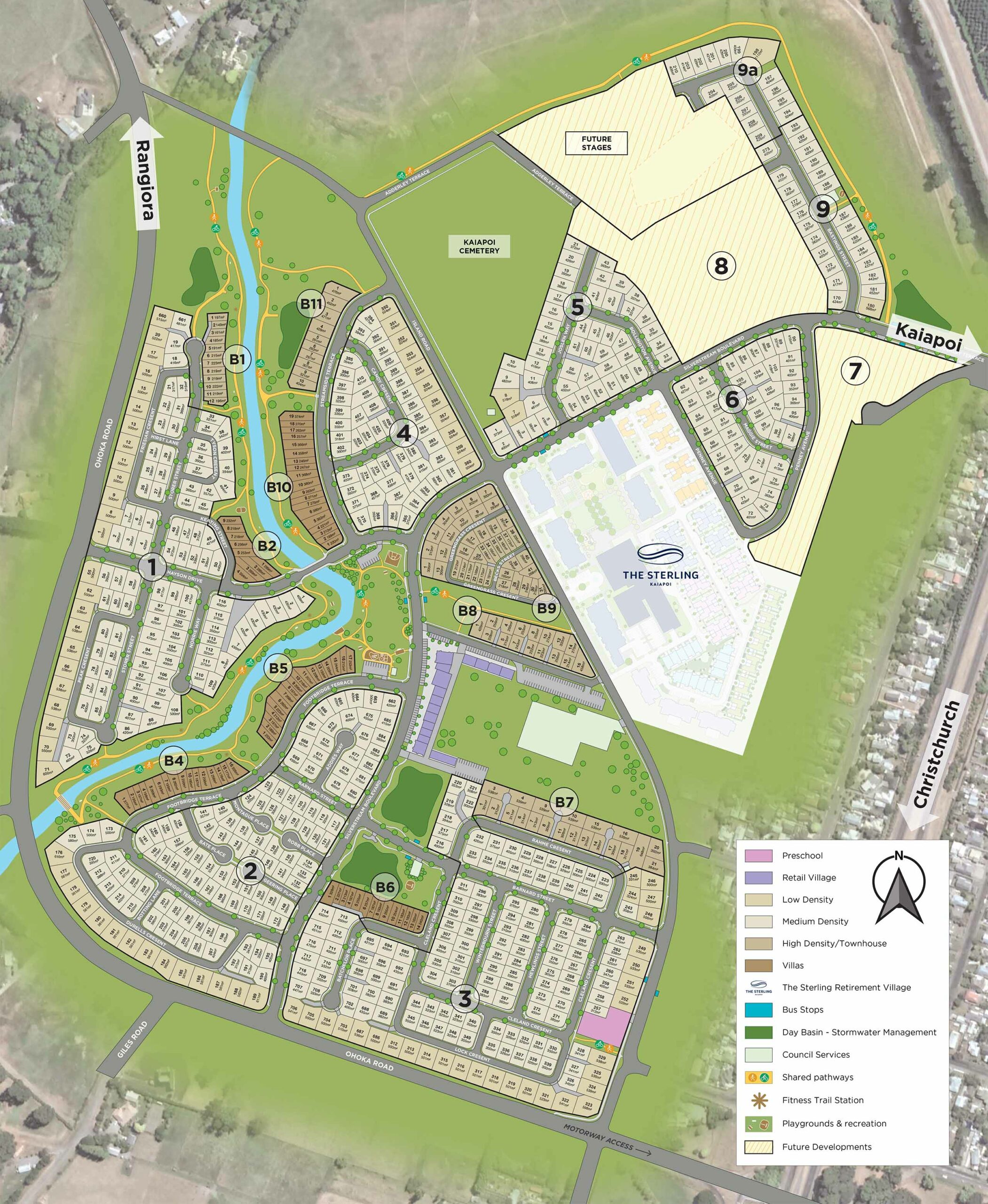 graphic birds-eye-view of Silverstream subdivision