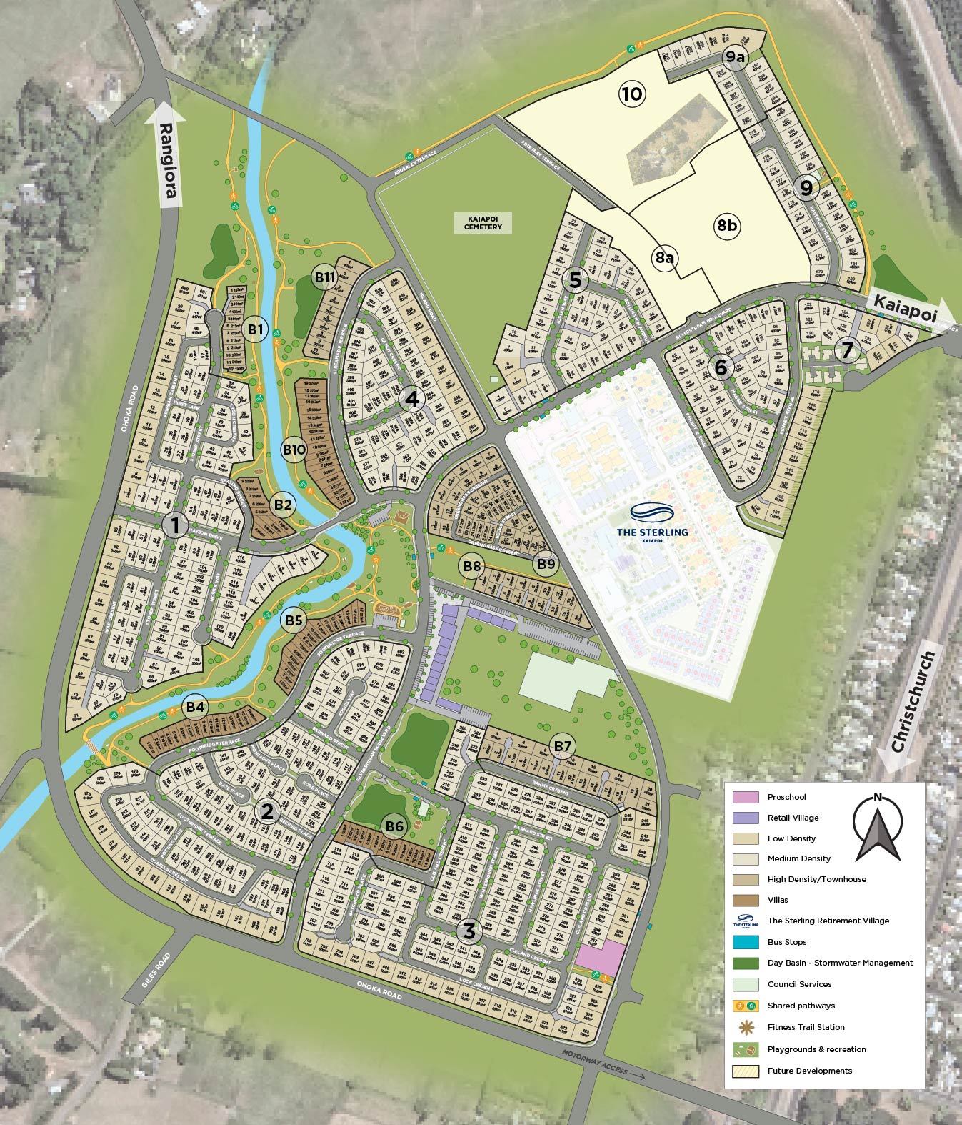 Website_Masterplan graphic birds-eye-view of Silverstream subdivision