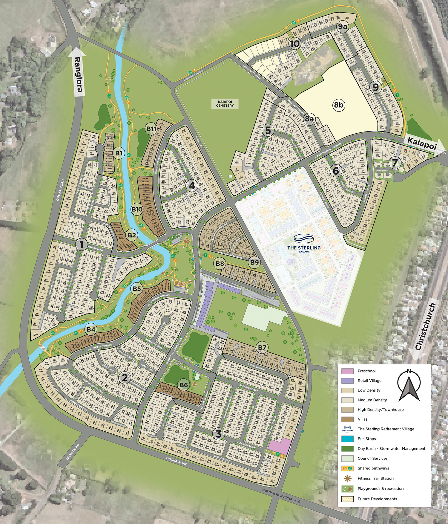 graphic birds-eye-view of Silverstream subdivision